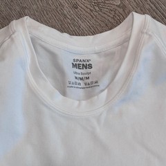 Spanx Seamless Crew Undershirt Mens Medium Bright White Ultra Sculpt 60012R New