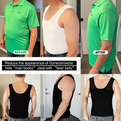 Men’s Fashion Compression T-Shirt Body Shaper Crew Neck Muscle Workout Tank Top