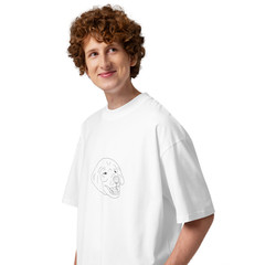 Custom Dog Portrait T-Shirt Personalized Pet Shirt Oversized Tee Gift