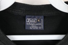 Vtg 90s Ralph Lauren Mens Small Faded Short Sleeve Pocket T-Shirt Black Cotton
