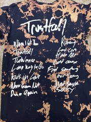 Pink Trustfall Tour Graphic T-Shirt Bleach Wash Black Small Concert Merch