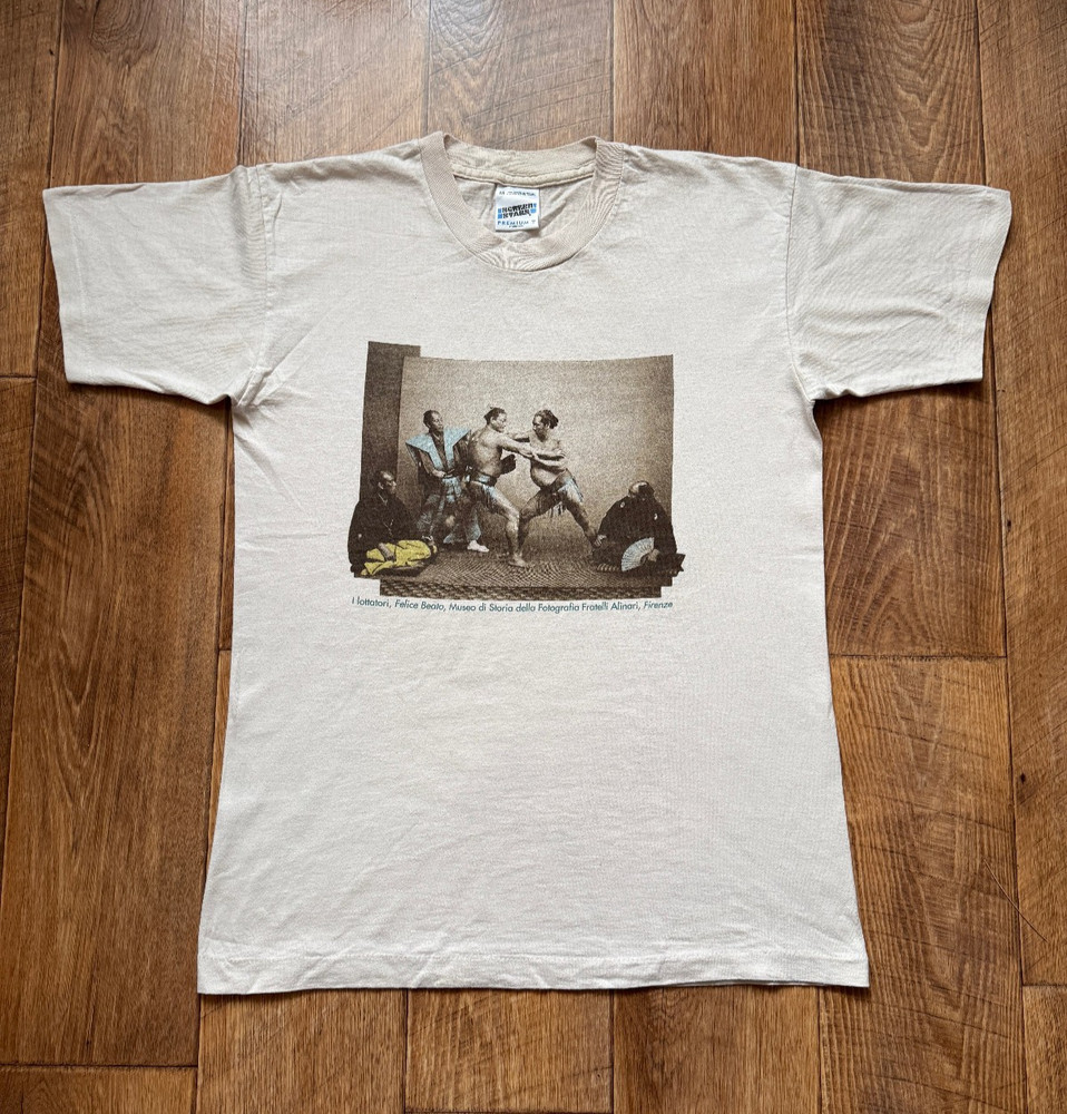 Vintage 90’s Parole Di Cotone Sumo Wrestlers Beato Felix Nadar T-shirt Mens Sz M