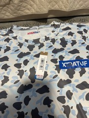 XTRATUF Men’s XXL Long Sleeve Crew Neck Camo T-Shirt Blue/Gray Polyester