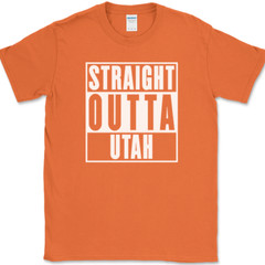 Straight Outta Utah T-Shirt Funny Humor State Pride Home US Novelty Tee