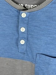 Mossimo Supply Co Men’s Gray Blue Short Sleeve Pocket T-Shirt Size Large READ