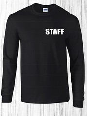 Staff T-Shirt Event Staff Uniform Employee Party Security Shirt long sleeve tee