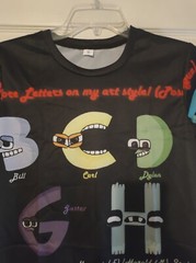 Alphabet Lore Matching Learning T-shirt Size Adult Small Black Dri