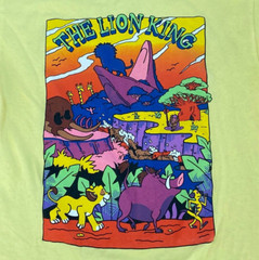 The Lion King Shirt Mens Medium Yellow Disney Simba Short Sleeve Crewneck Tee