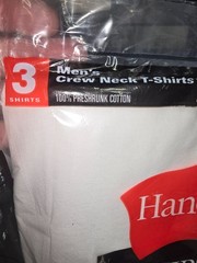 NEW Vintage Hanes Men’s Pack of 3 T-Shirts Crew Neck White Large 2002 Tagless