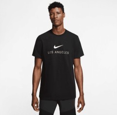 Nike Dri-Fit Los Angeles Swoosh Logo Graphic T-shirt Men Large Black
