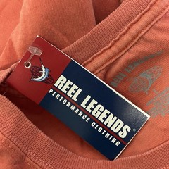 REEL LEGENDS Pocket T-Shirt Large Dark Coral NWT Fish Fishing Marlin Deep Sea