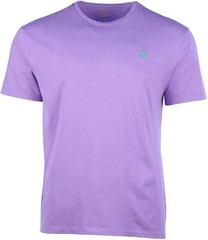 Polo Ralph Lauren Crew Neck Modern Classic-Fit T-Shirt Mens PURPLE GREEN PONY