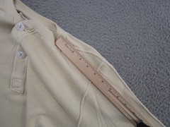 Vintage Military Shirt Henley Cold Weather Type 1 Wool Blend Undershirt Size M