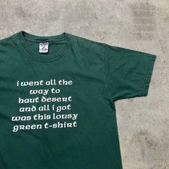 Vintage Haut Desert Funny Joke T Shirt Mens M Forest Green 90s California USA