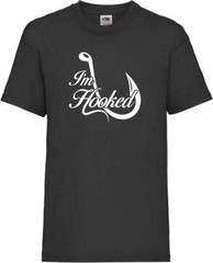 Fishing I’m Hooked Funny Humour Novelty T Shirt Various Colours And Sizes