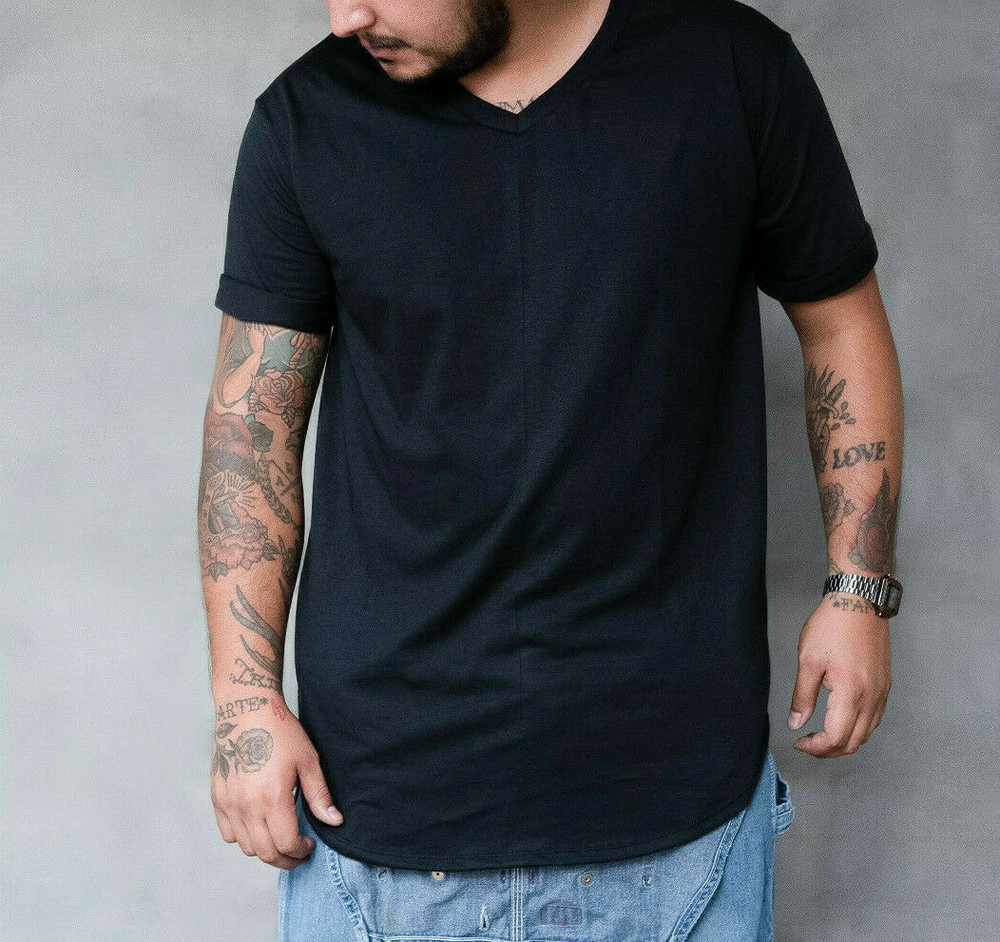 LUCKY BASTARDS CONTEMPORARY MODERN V NECK SCOOP T-SHIRT COMBO 2-PACK STREETWEAR