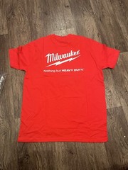 Milwaukee Tools Nothing But Heavy Duty Red T-Shirt Short Sleeve NEW large