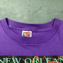 VTG 90s New Orleans Mardi Gras ‘99 Andrea Mistretta L T-Shirt Jester Graphic