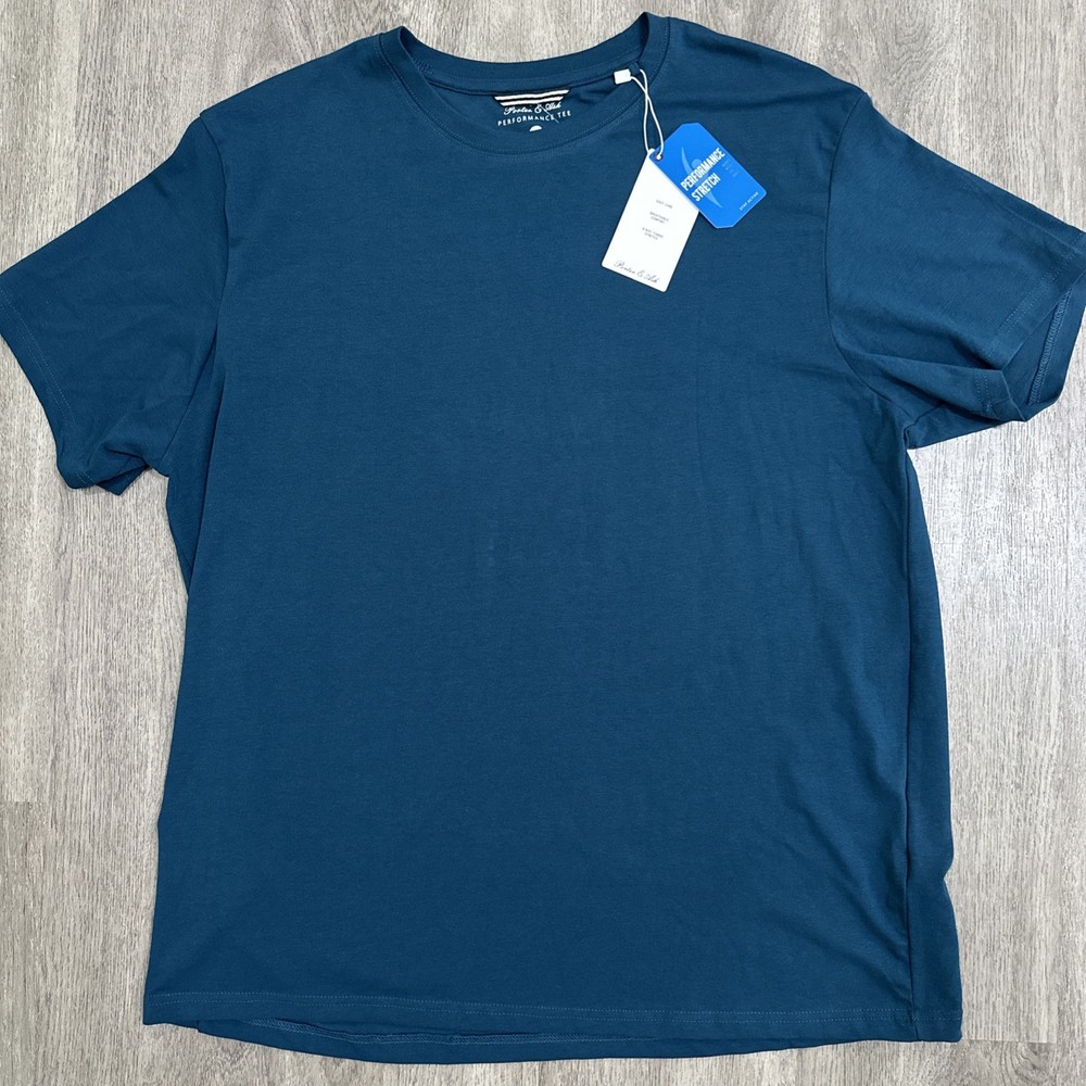 NEW Porter & Ash Men’s XL Deep Teal Crew Neck T-Shirt Comfort Fit NWT