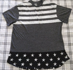 CSG Champs Sports Gear Mens Short Sleeve T-Shirt Round Hem Stars Stripes Sz 2XL