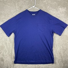 Duluth Trading Co T-Shirt Men’s Large Blue Pullover Short Sleeve Pocket Cotton