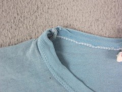 True Vintage Ozarks Shirt Mens Large Blue Lake Point View Resort 50s 60s Cotton