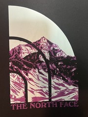 The North Face Mens Short Sleeve purple Graphic Winter Mountain print. Sz xs