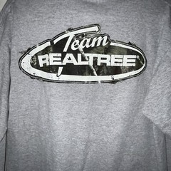 Team Realtree Long Sleeve T Shirt Adult Large Gray Logo Outdoor Sports Fishing