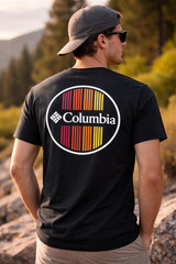Columbia T-Shirt Black Medium Comfort Fit Outdoors, Camping RN117508