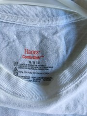 Hanes Shirt Mens Medium White ComfortSoft Crewneck Short Sleeve Cotton Tee Blank