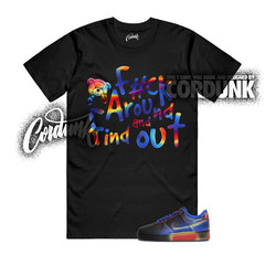 Air Force 1 Low Retro Heat Map Black Racer Blue T Shirt Match FCK