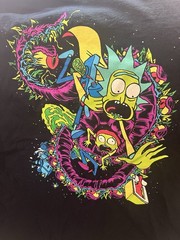 Rick and Morty LootWear Exclusive Black Graphic T-Shirt Mens Large Adult Swim