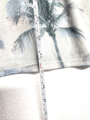 Lands’ End T-Shirt Men Medium Gray Short Sleeve Round Neck Coconut Print NWT