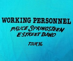 Bruce Springsteen T Shirt 2016 River Tour Working Personnel Staff Sirt Mens S