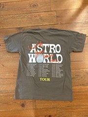 Travis Scott Astroworld Wish You Were Here Tour Gray T-Shirt Size Large
