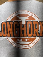 TEXAS LONGHORNS Official NCAA Authentic Apparel Burnout Raglan T-Shirt Sz XL
