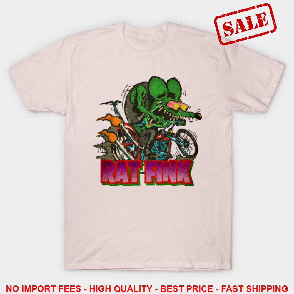 Ed Big Daddy Roth Rat Fink Speed Fink Engine Light Pink T-Shirt S to 234XL