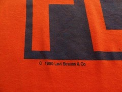 Levi’s 501 Delta L Unbutton Your Fly 1990 90s Single Stitch 50/50 Tee T-Shirt