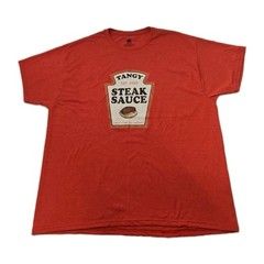 Tangy Steak Sauce Hanes Red Mens XL Tee Shirt Cool Dri Only 1 Special Variety