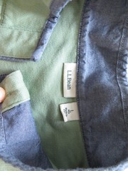 LL Bean Pullover Mens Large Green Henley Shirt Contrast Button Collar Outdoors
