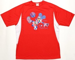 New Disney Parks 2014 EPCOT World Showcase Mickey Soccer Men’s Red Jersey L/XL