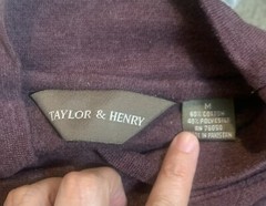Taylor & Henry burgundy cotton Long Sleeve Shirt Size M