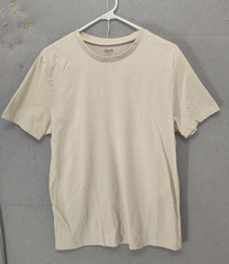 ASOS Shirt Mens Medium Beige Crewneck Short Sleeve Casual Basic Tee T-Shirt
