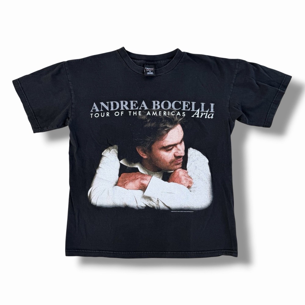 Vintage 1998 Andrea Bocelli Aria Tour of the Americas T-Shirt Polygram Medium