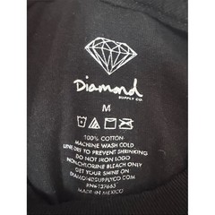 Diamond Supply Co Floral Box Logo Graphic T-Shirt Black 100% Cotton Medium