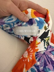 Jams World Epiphany Multicolor Floral Rayon Short Sleeve Button-Up Shirt Medium