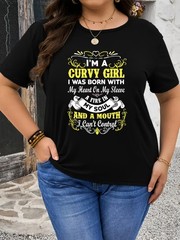 Curvy Girl Heart Sleeve Fire Soul Mouth Control Sassy Plus Size Gift Unisex Tee