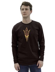Blue 84 Mens Arizona State Sun Devils Long Sleeve T Shirt Team Color Icon