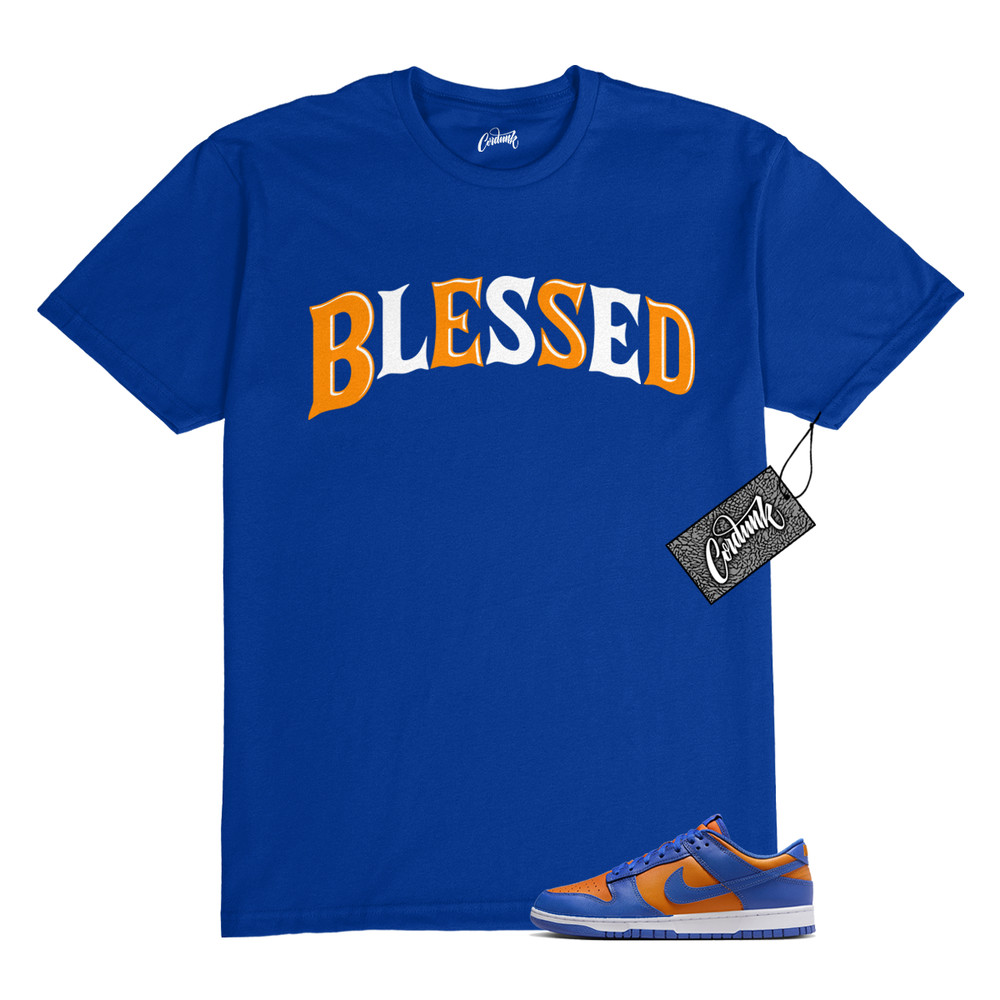 Dunk Knicks Team Royal Blue Orange Low Bright Ceramic T Shirt to Match BW BLS