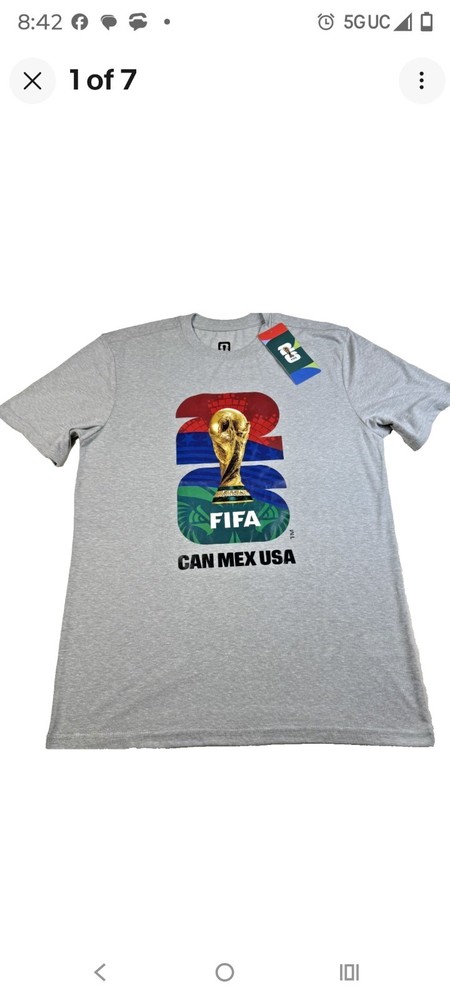 FIFA Official Licensed World Cup 2026 Graphic T- Shirt S/S New with Tag LRG